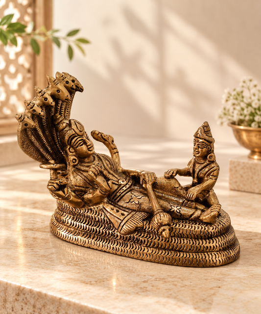 Brass Lord Narayan Idol