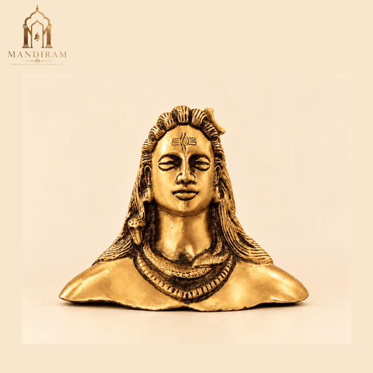 Brass Adiyogi Shiva Idol