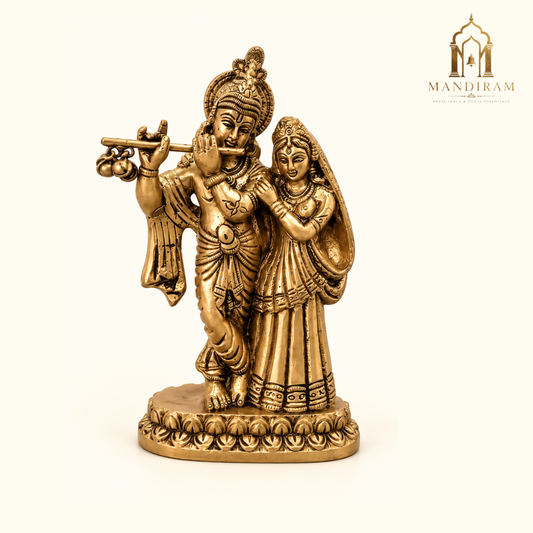 Brass Radha Krishna Pair